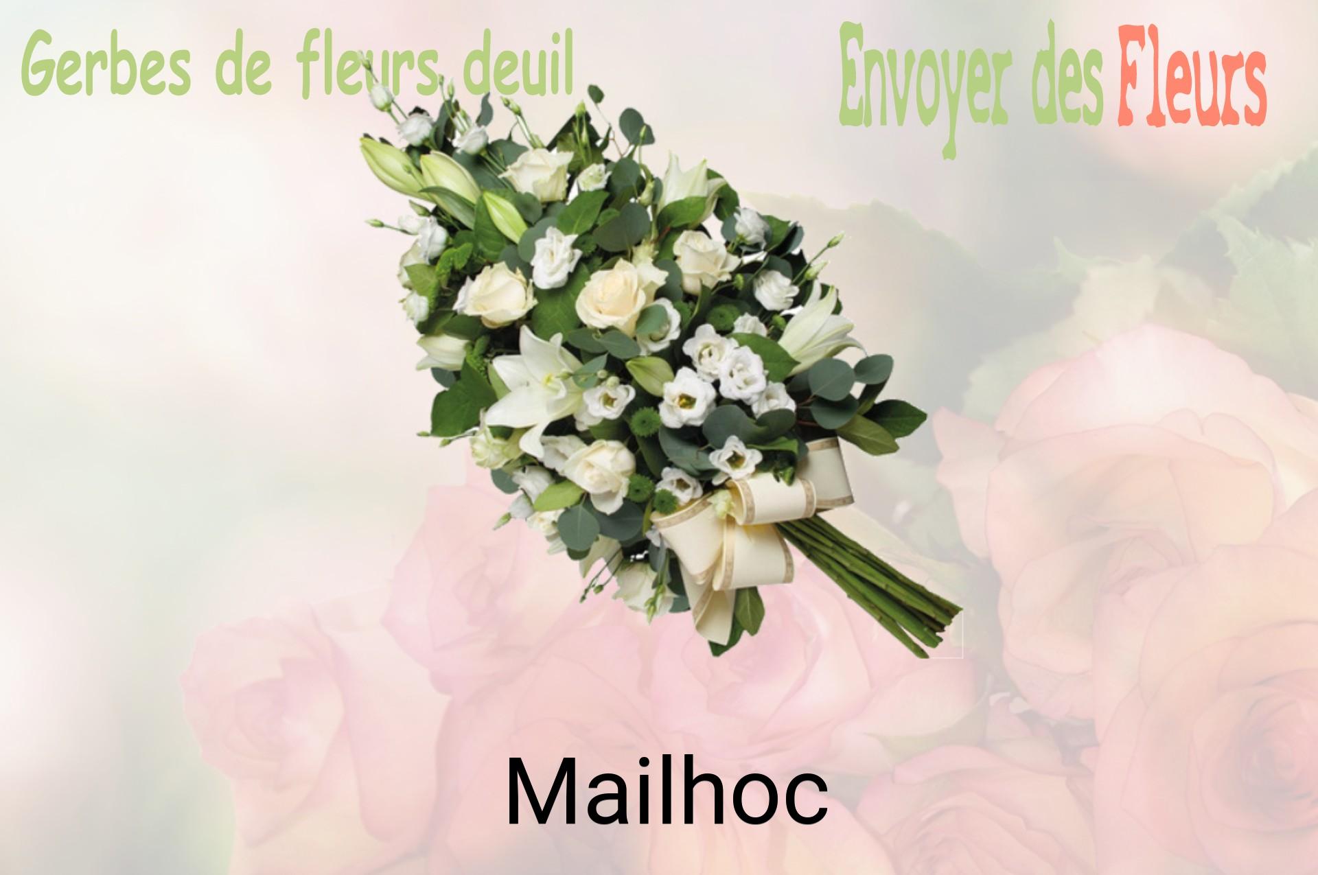 Gerbe de fleurs de deuil livrée à Mailhoc